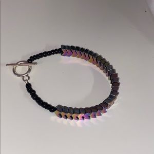 Chrome arrow bracelet